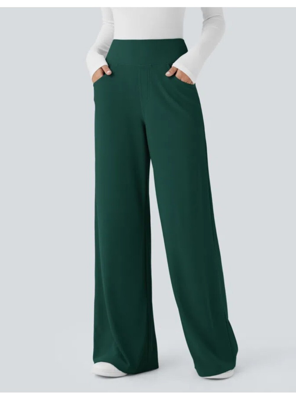 Halara High Waisted Rise Wide Leg Pants XL Athleisure Comfort #7777 - Picture 2 of 13